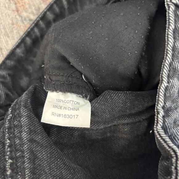 Princess Polly Black Denim Shorts – Distressed Back Cutout Summer – Size 6 - Picture 5 of 8